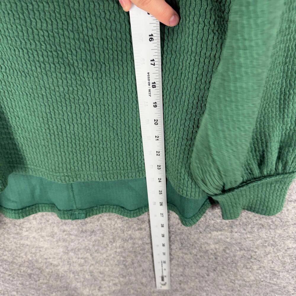 Blu Pepper Sweater Pullover Women M Medium Green Knit Long Sleeve Round Neck - Picture 6 of 7